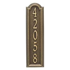 Whitehall Manchester Address Plaque Antique Bronze