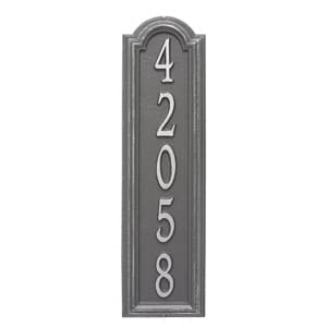 Whitehall Manchester Vertical Plaque Pewter Silver