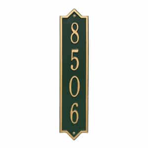 Whitehall Norfolk Vertical Plaque Green Gold