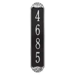 Whitehall Shell Vertical Plaque Black Silver