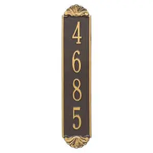 Whitehall Shell Vertical Plaque Bronze Gold