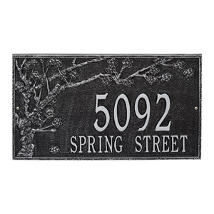 Whitehall Spring Blossom Plaque Black Silver