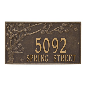 Whitehall Spring Blossom Plaque Bronze Gold