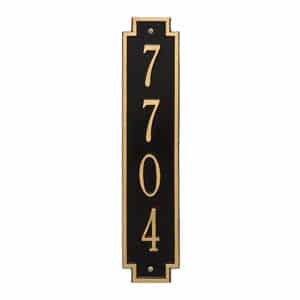 Whitehall Windsor Vertical Plaque Black Gold