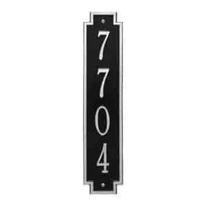 Whitehall Windsor Vertical Plaque Black Silver