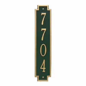 Whitehall Windsor Vertical Plaque Green Gold