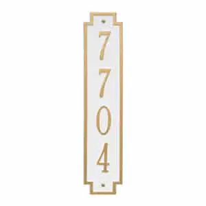 Whitehall Windsor Vertical Plaque White Gold