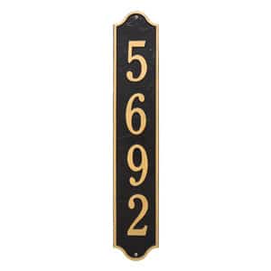 Whitehall Admiral Vertical Plaque Black Gold