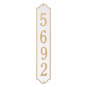 Whitehall Admiral Vertical Plaque White Gold