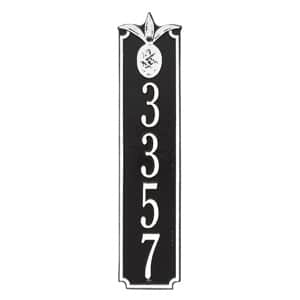 Whitehall Pineapple Vertical Plaque Black White