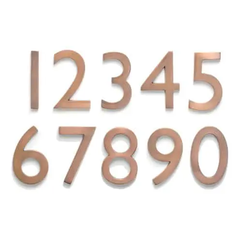 Laguna Copper 4 Inch House Numbers