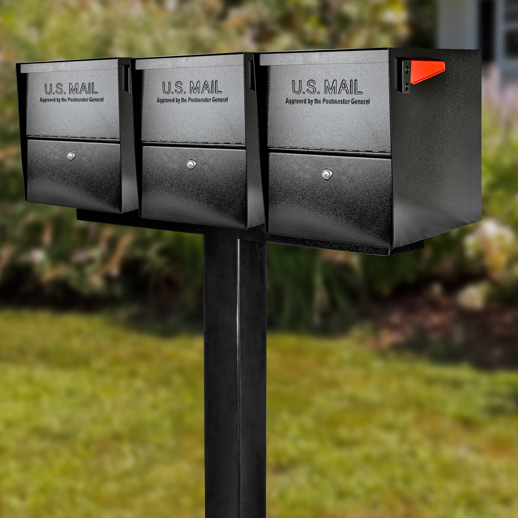 Mail Boss Package Master Triple Mount Mailbox Post - MailboxWorks