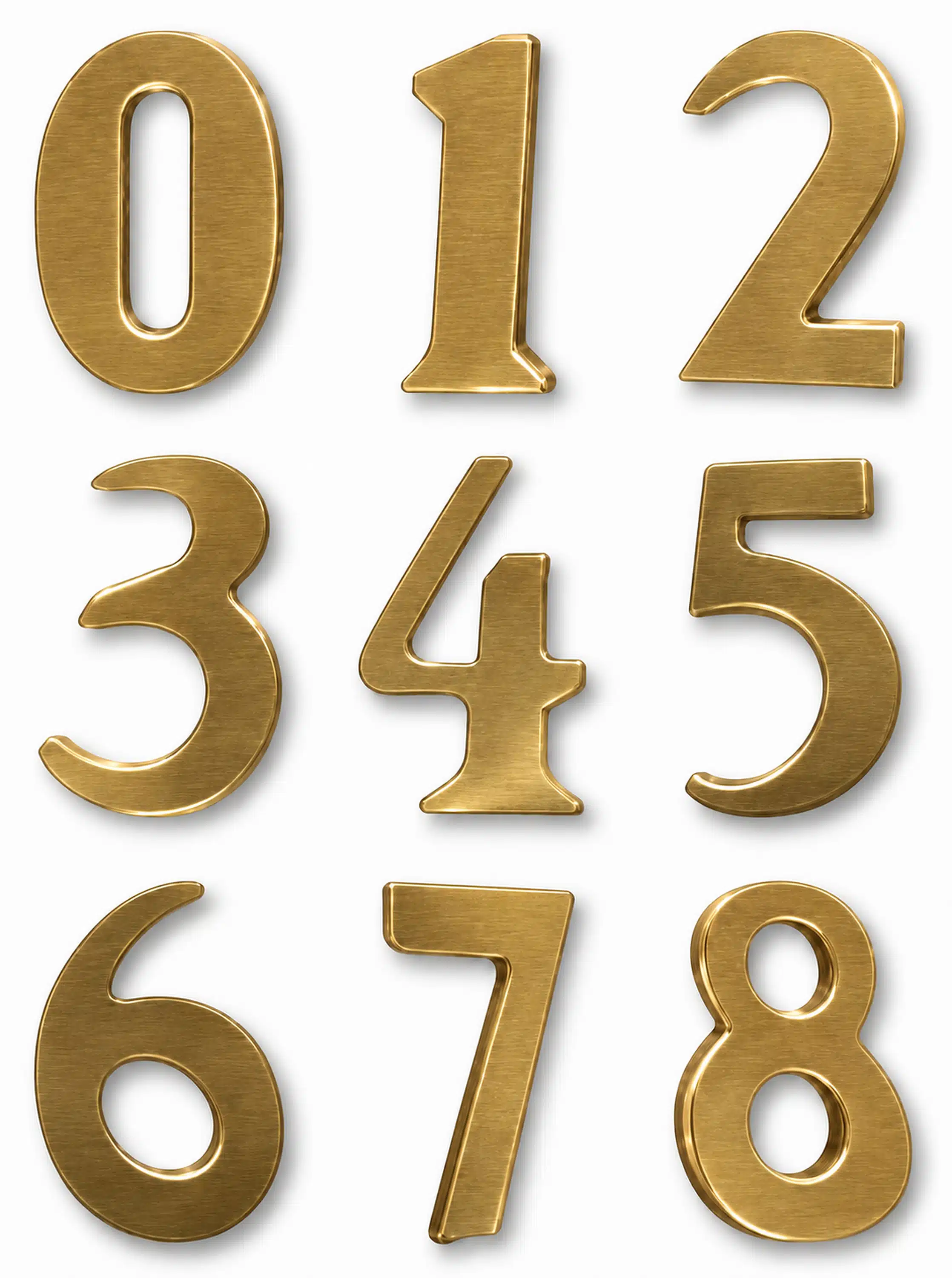 2″ Brass Numbers (Adhesive Back) Product Image