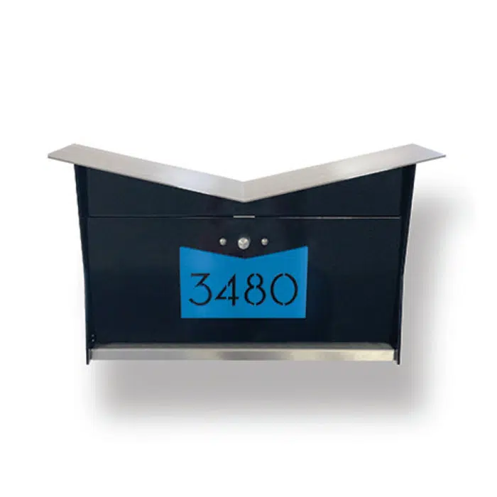 Butterfly Box in Jet Black – Wall Mount Mailbox Butterfly Box in Jet Black – Wall Mount Mailbox