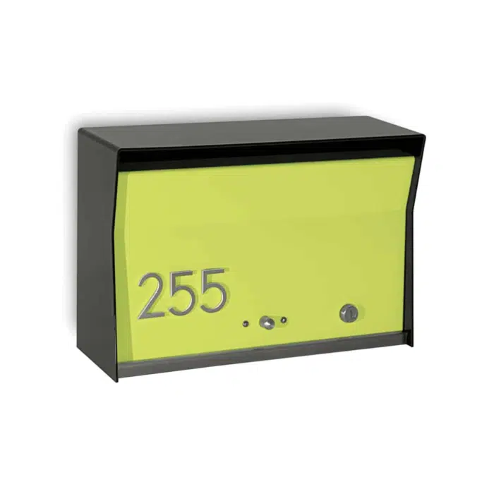 RetroBox Locking Wall Mount Mailbox in Black RetroBox Locking Wall Mount Mailbox in Black