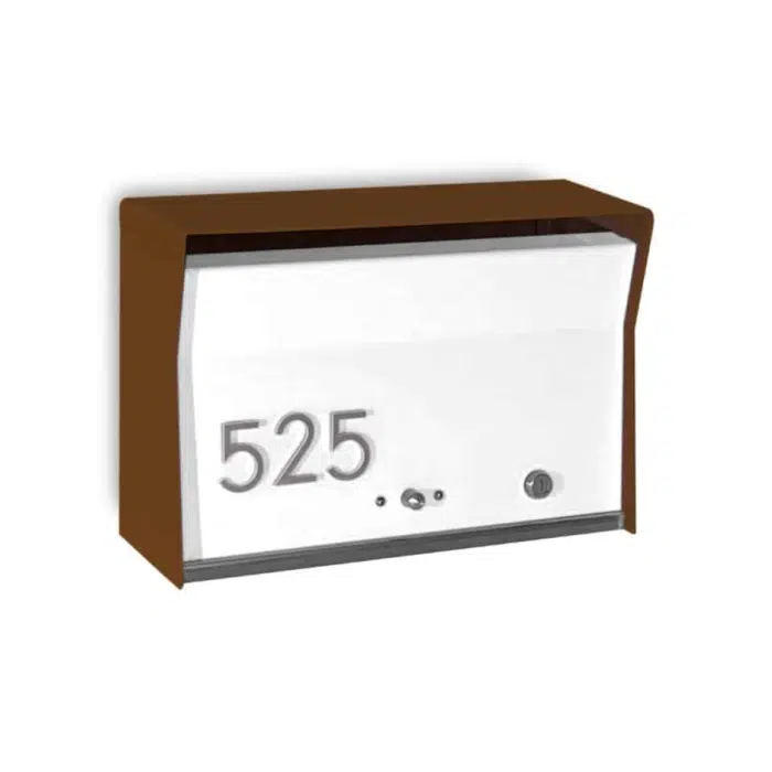 RetroBox Locking Wall Mount Mailbox in Coconut RetroBox Locking Wall Mount Mailbox in Coconut