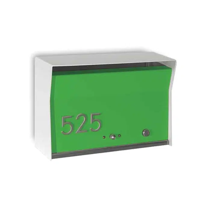 RetroBox Locking Wall Mount Mailbox in White RetroBox Locking Wall Mount Mailbox in White