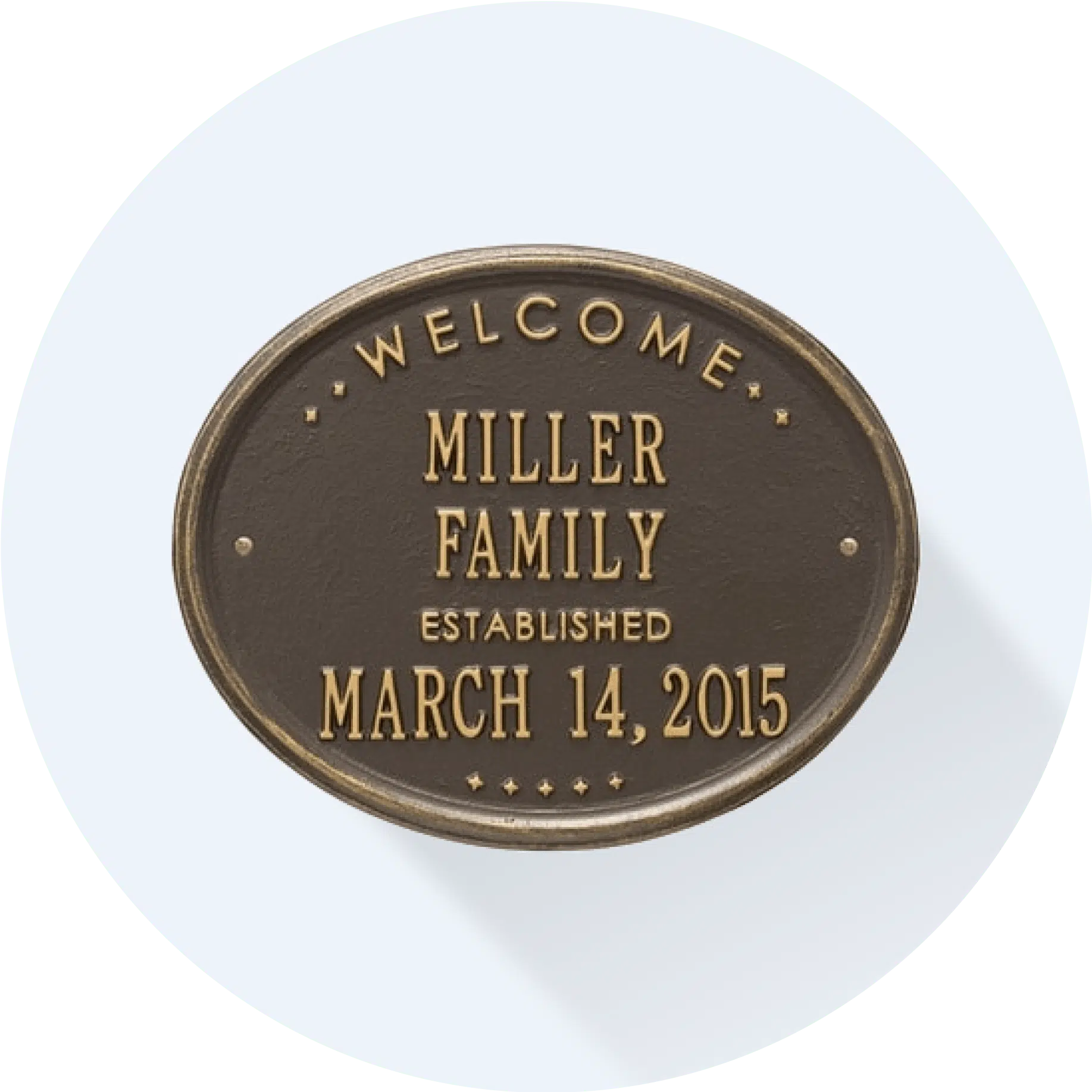custom copper address plaque