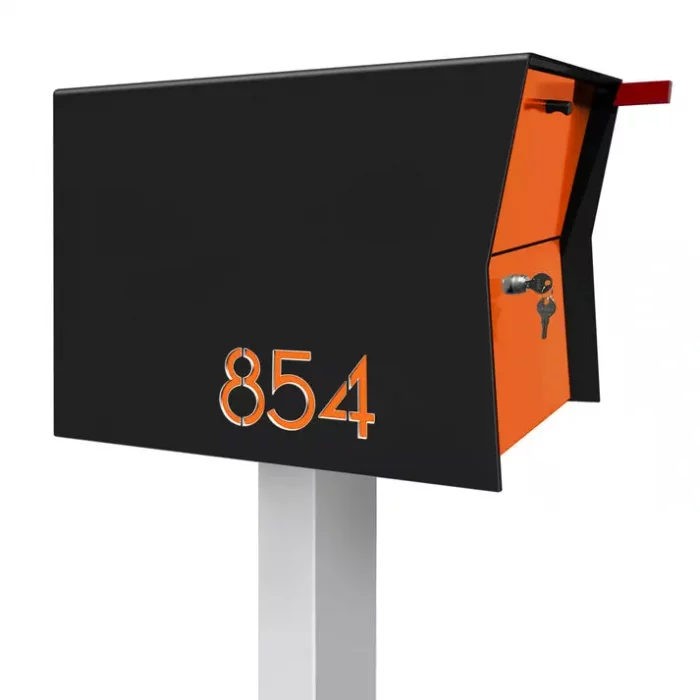 RetroBox Locking Dropbox – Jet Black Modern Mailbox