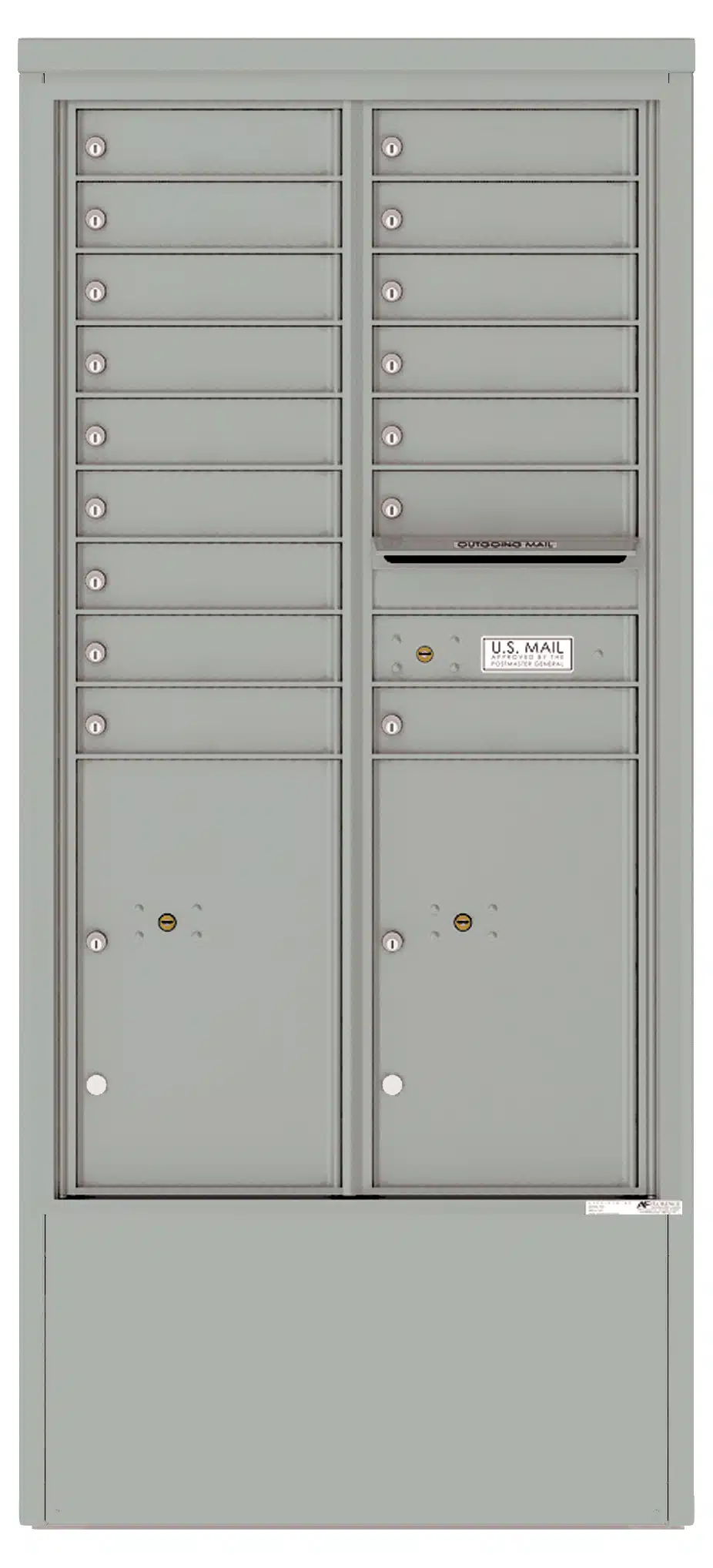 Florence 4C Depot Cabinet Mailbox – 16 Tenant Doors, 2 Parcel Lockers – 15 Doors High – Front Loading – Private Access Product Image