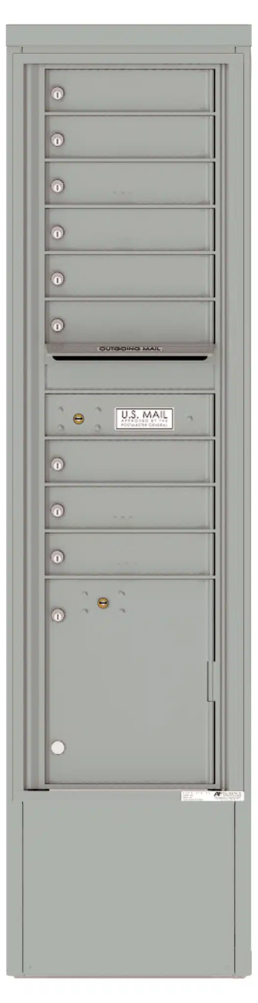 Florence 4C Depot Cabinet Mailbox – 9 Tenant Doors, 1 Parcel Locker – Max Height – Front Loading – Private Access Product Image