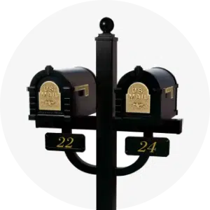 Multi-Family Mailbox & Post Combo
