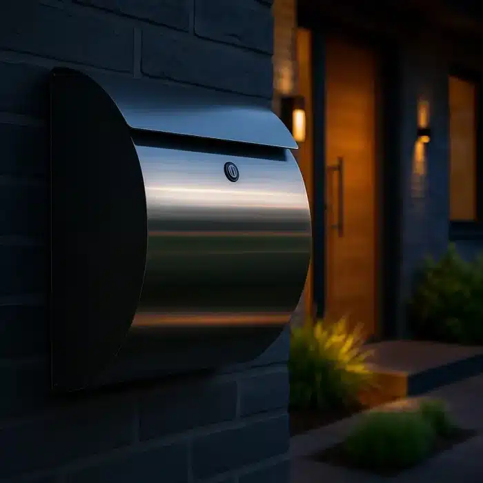 Curb Appeal Modern Stainless Steel Mailbox