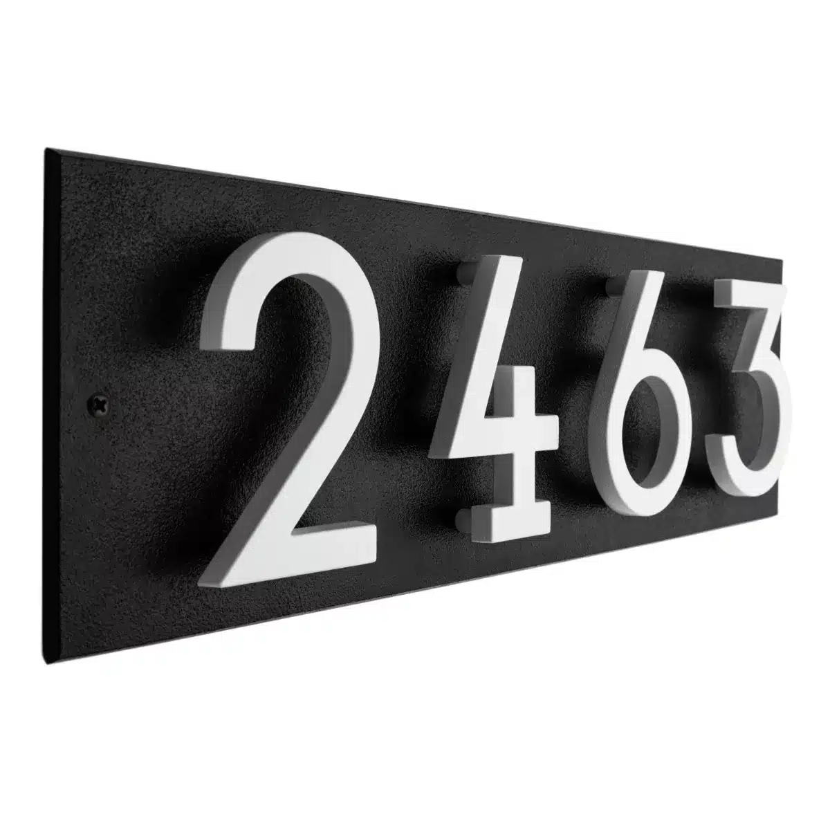 Whitehall Floating Stand-off 4-Number Horizontal Plaque Modern House Numbers with Sleek Aluminum Backplate & Enhanced Visibility Product Image