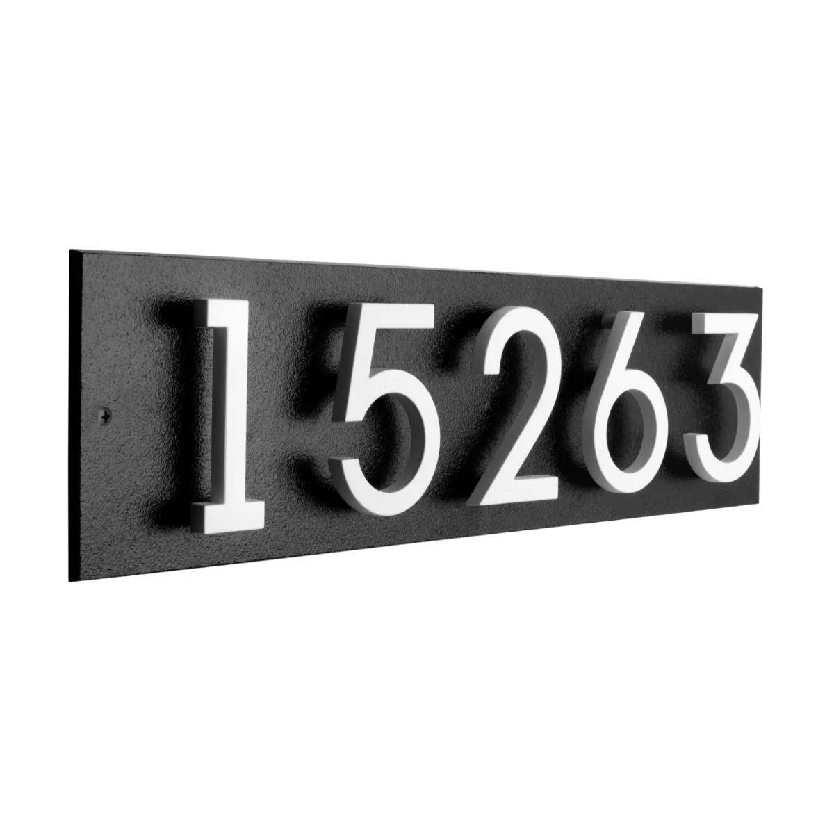 Whitehall Floating Stand-off 5-Number Horizontal Plaque Modern House Numbers with Sleek Aluminum Backplate & Enhanced Visibility Product Image