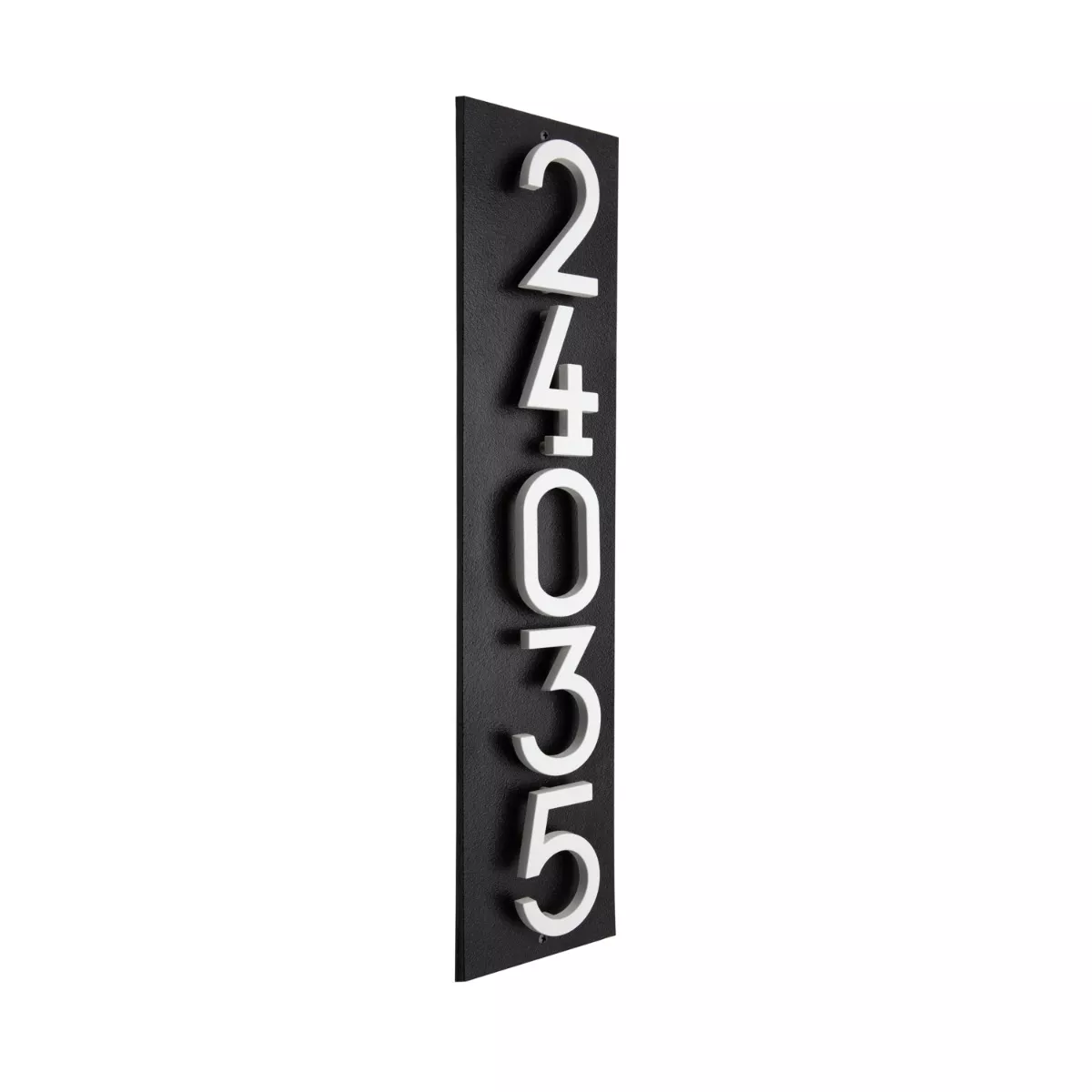 Whitehall Floating Stand-off 5-Number Vertical Plaque Modern House Numbers with Sleek Aluminum Backplate & Enhanced Visibility Product Image