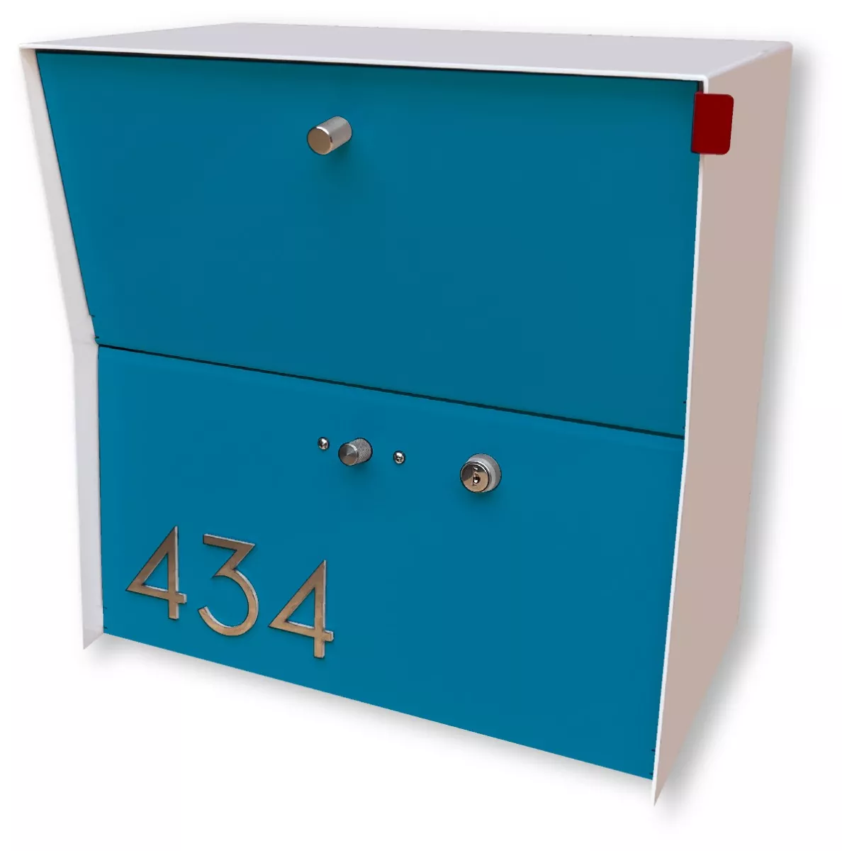 Tedstuff RetroBox Locking Small Package Wall Mounted Mailbox in White Product Image