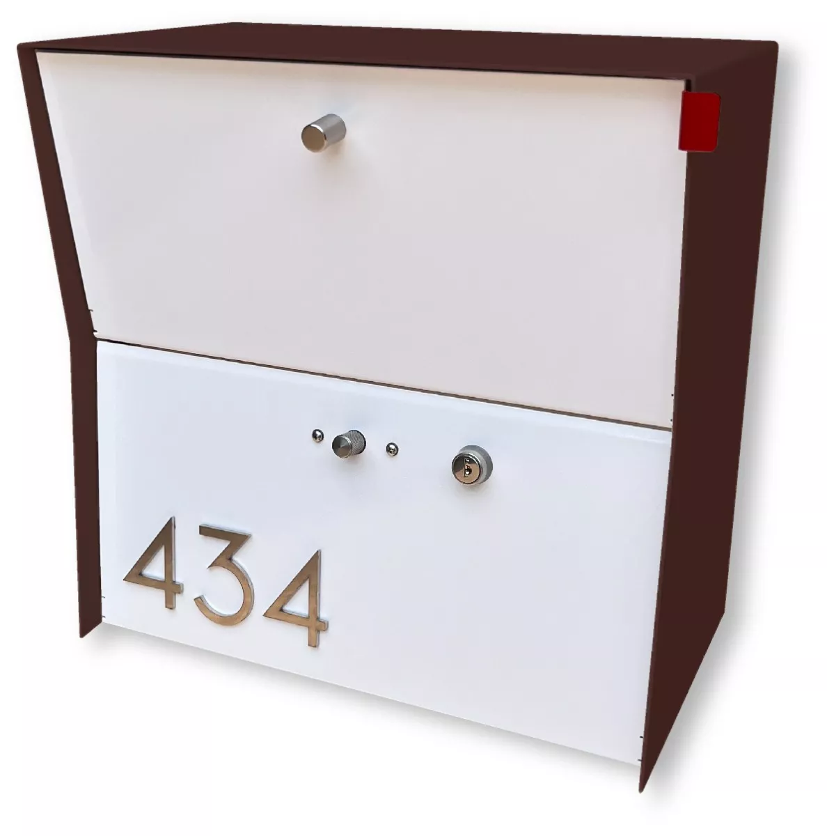 Tedstuff RetroBox Locking Small Package Wall Mounted Mailbox in Coconut Product Image
