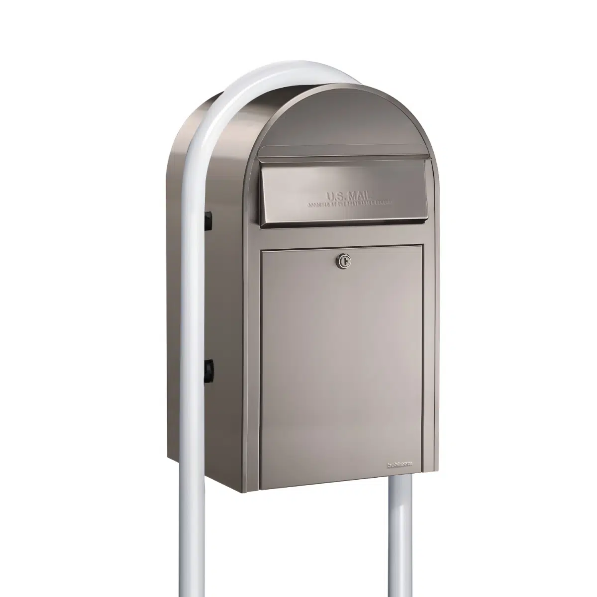 USPS Approved Bobi Grande Front Access Modern Locking Mailbox with Round Post Combo – Secure Small Parcel Delivery – Multiple Color Options Product Image