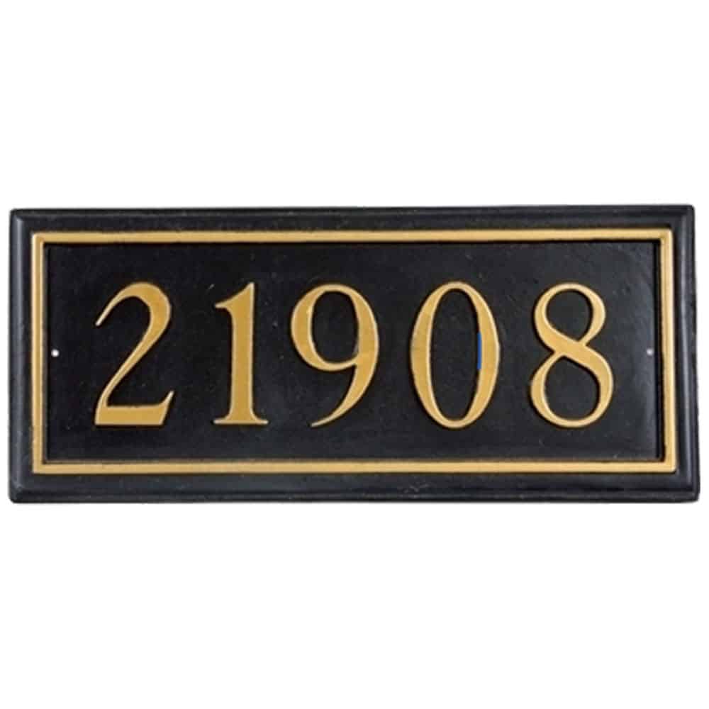 Imperial Rectangle Cast Aluminum Address Plaque with Raised Letters (19 ...