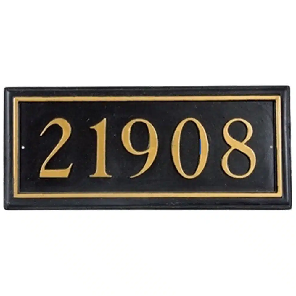 Imperial Rectangle Cast Aluminum Address Plaque with Raised Letters (19″ x 8″) Product Image