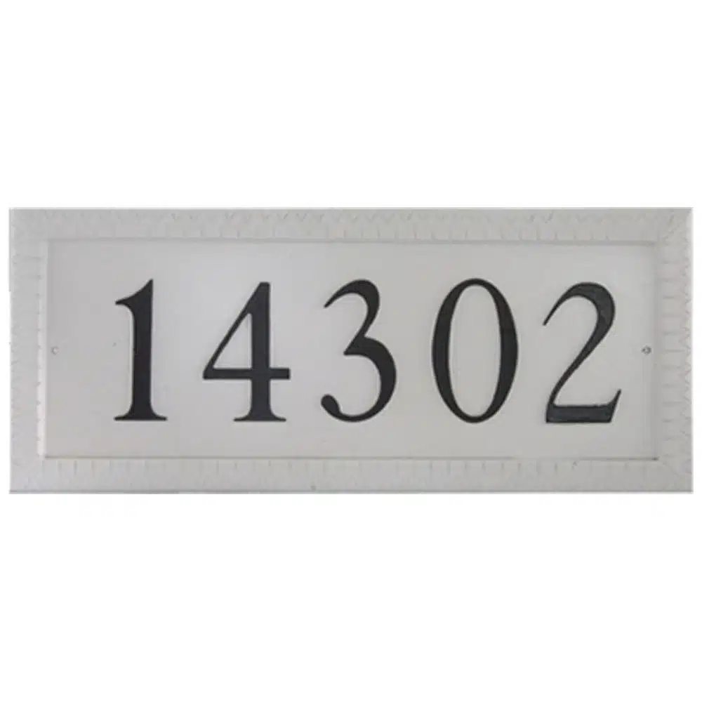 Imperial Rectangle Cast Aluminum Flat Letter Address Plaque with Flat Letters (19″ x 8″) Product Image