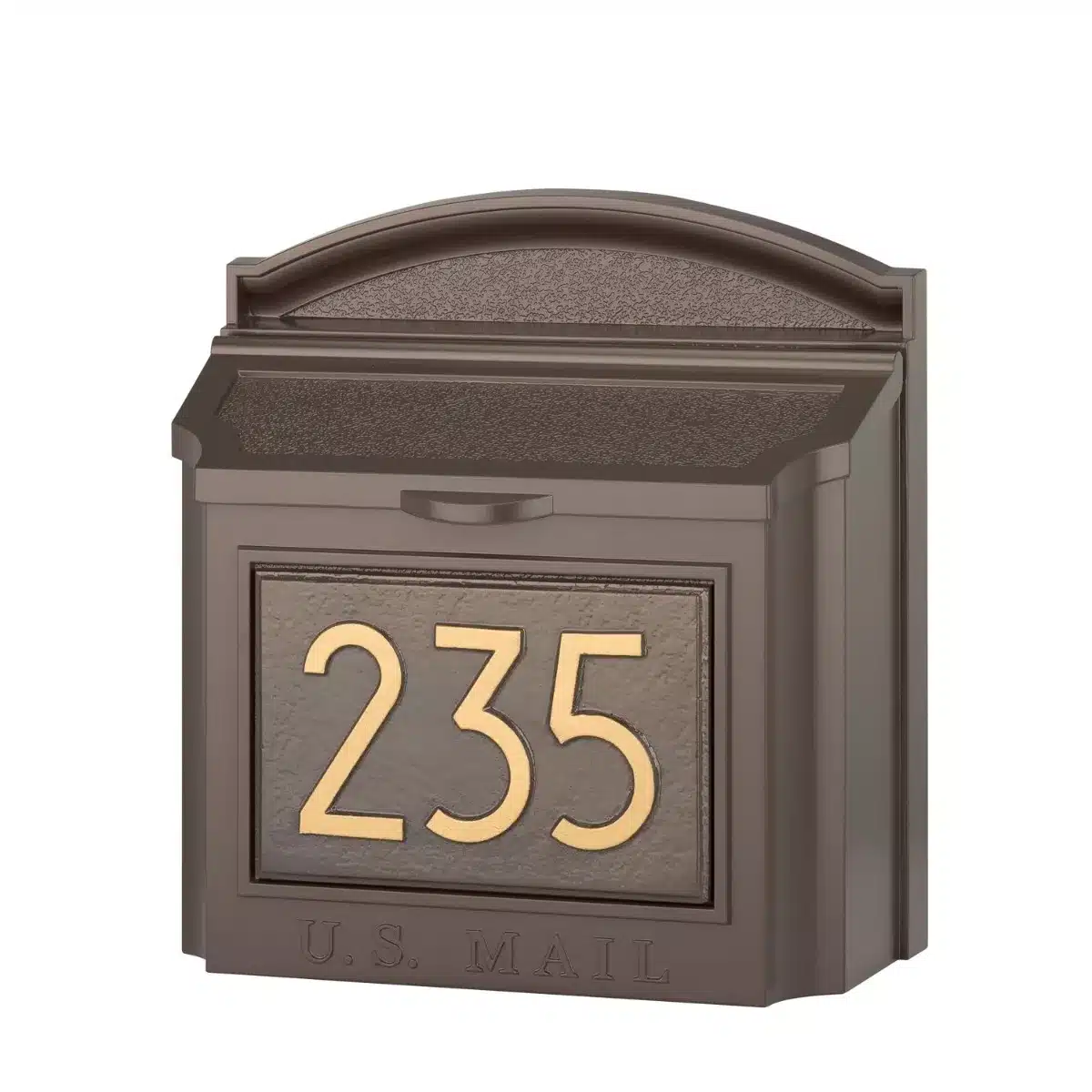 Whitehall Modern Locking Wall Mailbox with Personalized Address Plaque – Extra Large Capacity Product Image