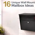 A black locking wall mount mailbox