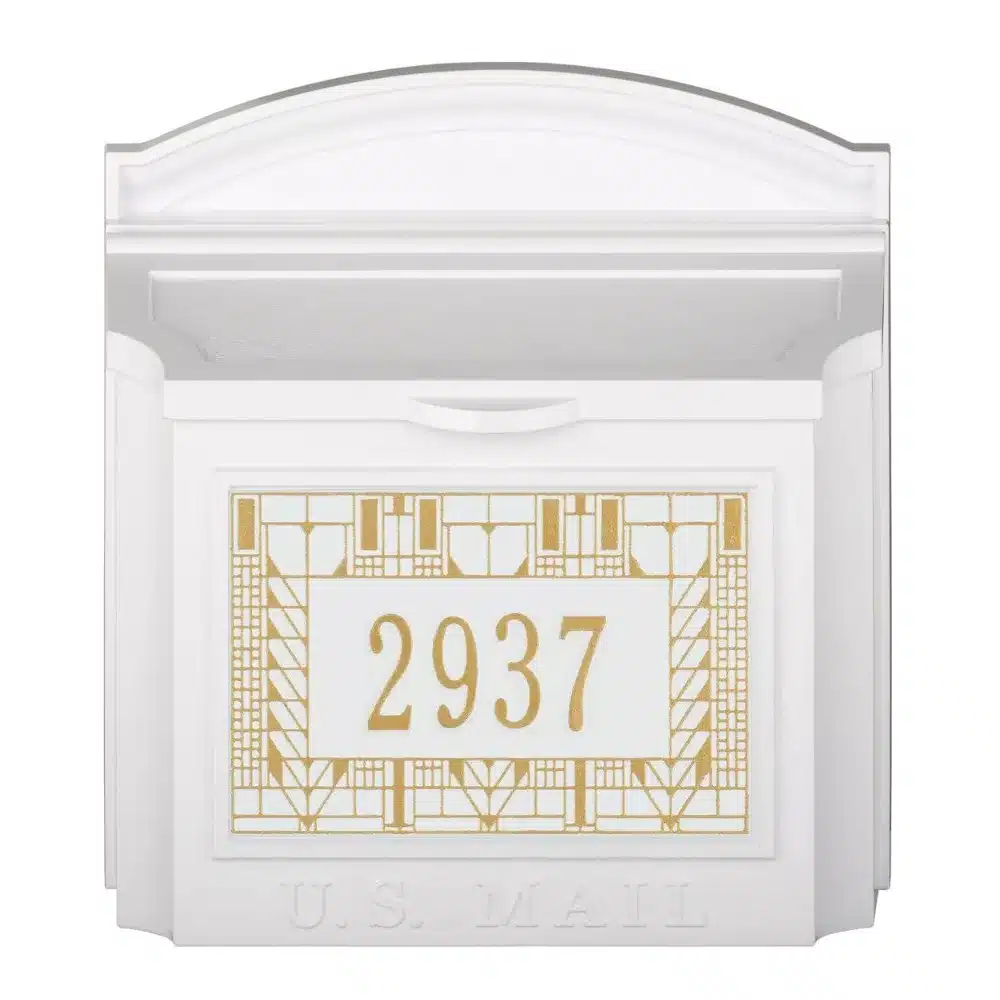 Whitehall Wall Mailbox With Frank Lloyd Wright Tree Of Life Plaque Personalized Product Image