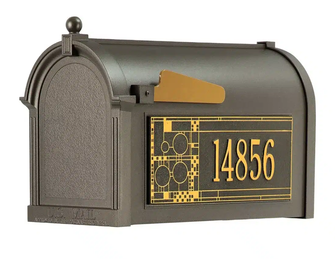 Whitehall Capitol Mailbox Frank Lloyd Wright Coonley Package #2 (Capitol Mailbox, Personalized Coonley Sides) Product Image