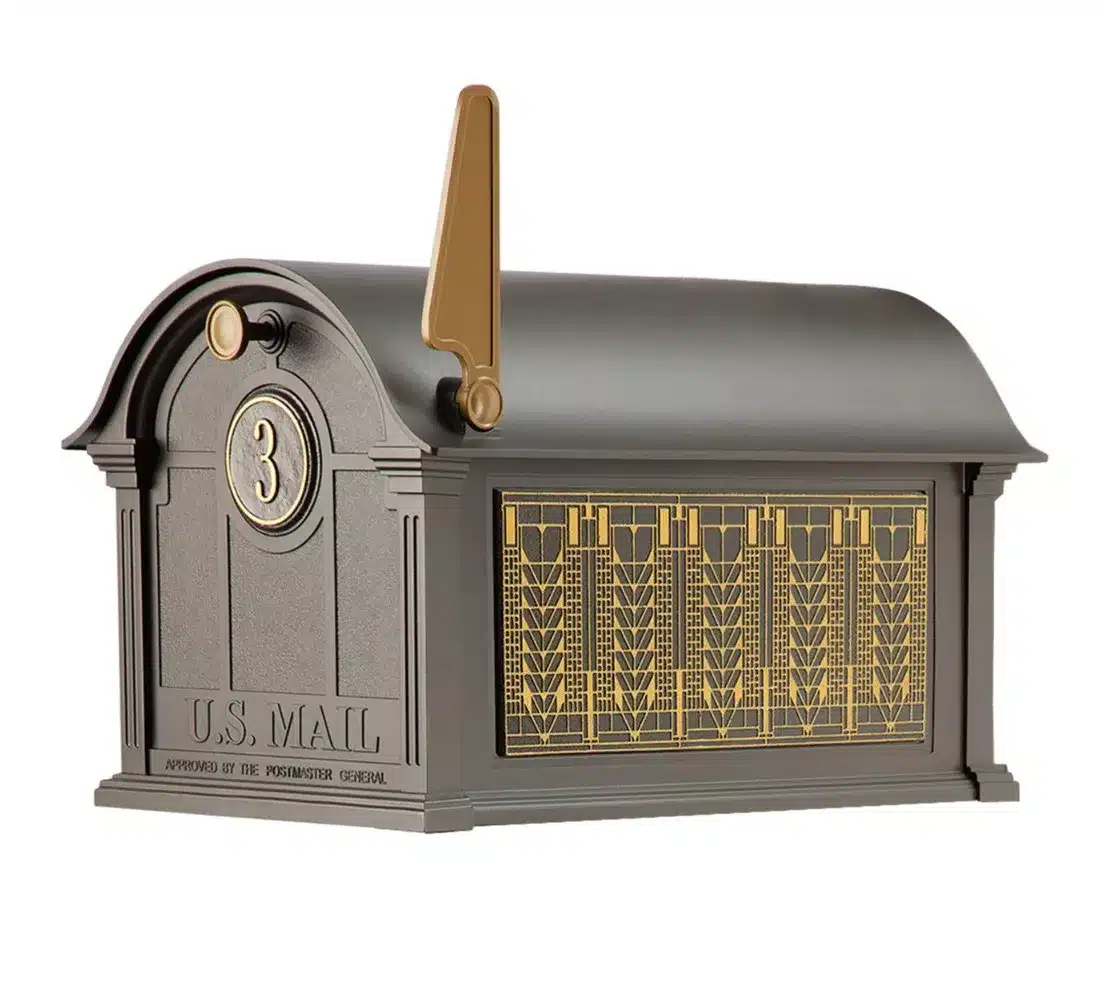 Whitehall Balmoral Mailbox Frank Lloyd Wright Tree Of Life Package #1 (Balmoral Mailbox, Personalized Door Medallion, Non-Personalized Tree Of Life Sides) Product Image