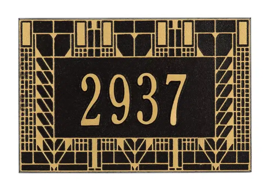 Whitehall Wall Mailbox Plaque – Frank Lloyd Wright Tree Of Life, 1-line Personalized Product Image