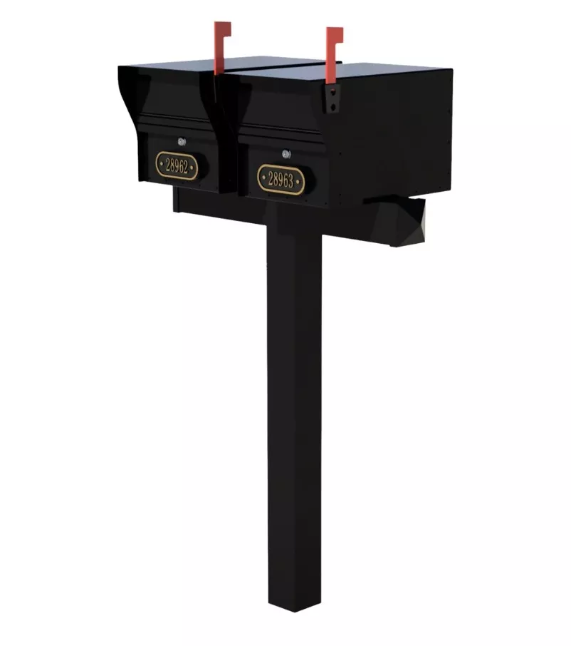 Whitehall Duo Mount MailVault Mailbox (2 Mailboxes, Alt Duo Mount Post with MailVault Hardware) Product Image