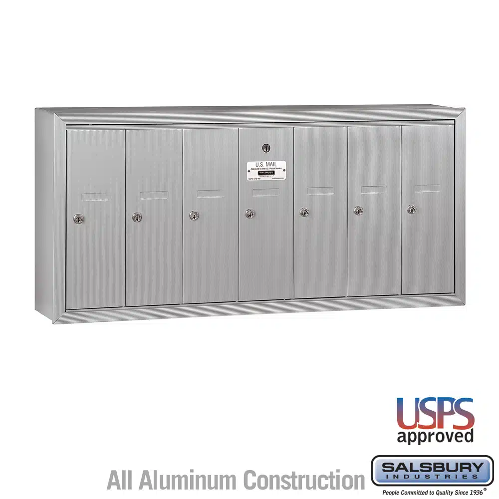 Salsbury Vertical Mailbox – 7 Doors Surface Mounted – USPS Access Product Image