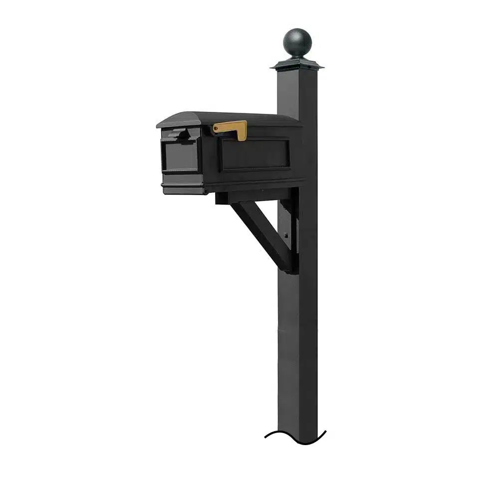 Westhaven System with Lewiston Mailbox (NO BASE) Large Ball Finial Product Image