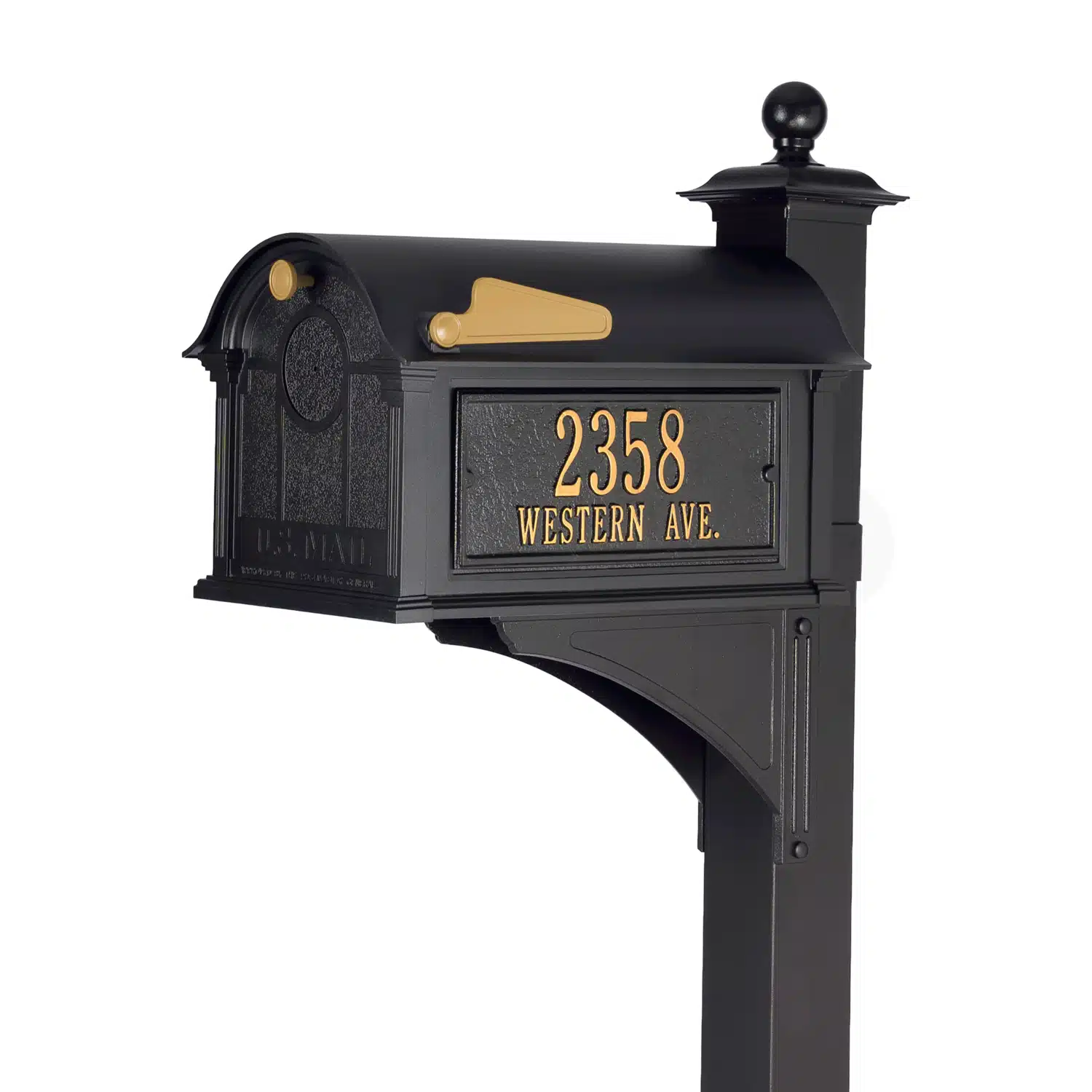 Whitehall Balmoral Mailbox, Side Plaques & Post Package (No Monogram) Product Image