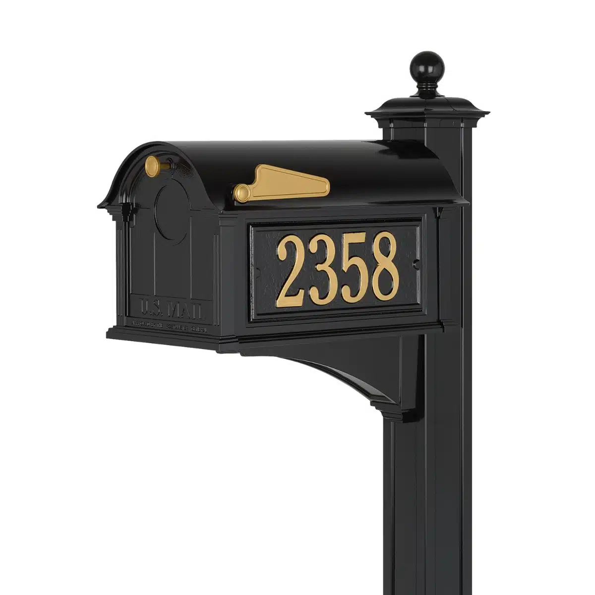 Whitehall Balmoral Mailbox, Side Plaques & Post Package (No Monogram) Product Image